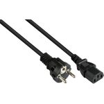 Alcasa P0030-S030 Stromkabel Schwarz 3 m Netzstecker Typ E+F C13-Koppler (P0030-S030)