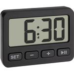 TFA Dostmann 60.2036.01 Quarz Wecker Schwarz Alarmzeiten 1 1 Timerzeit (60.2036.01)