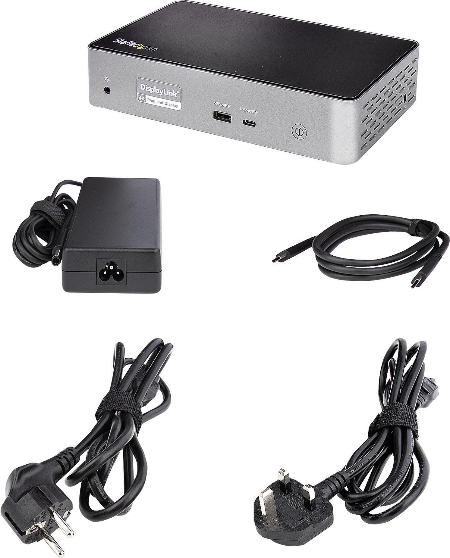 StarTech.com USB-C Dock, 4K 60Hz Quad Monitor DisplayPort & HDMI, Universal USB C Docking Station with 100W Power Delivery Charging, USB Hub w (DK31C4DPPDUE)