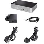 StarTech.com USB-C Dock, 4K 60Hz Quad Monitor DisplayPort & HDMI, Universal USB C Docking Station with 100W Power Delivery Charging, USB Hub w (DK31C4DPPDUE)