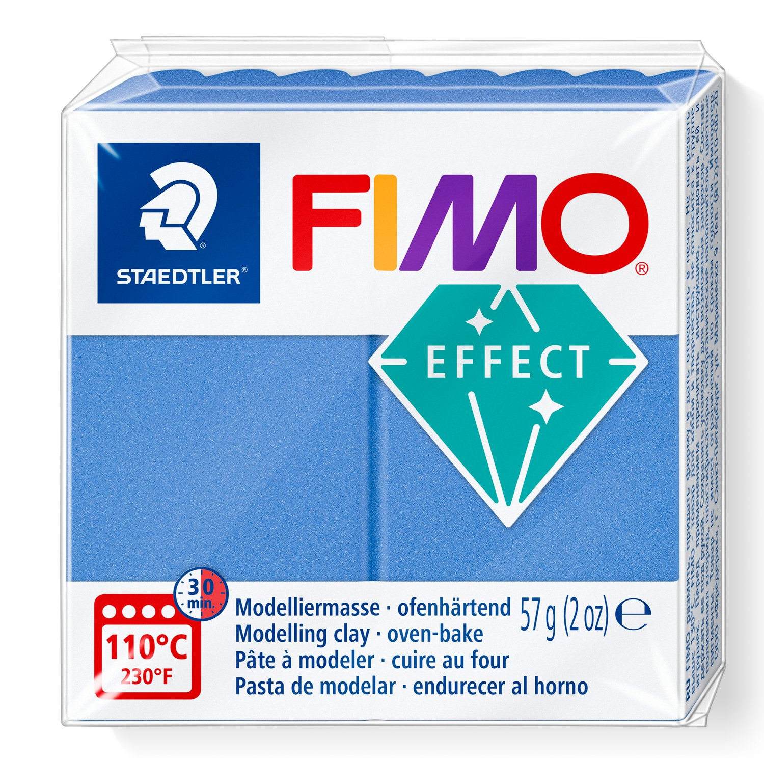 STAEDTLER Fimo effect Modelliermasse 8010-31 Blau, Metallisch
