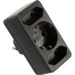 as - Schwabe Steckdosen-Verteiler 49112 Schwarz (49112)