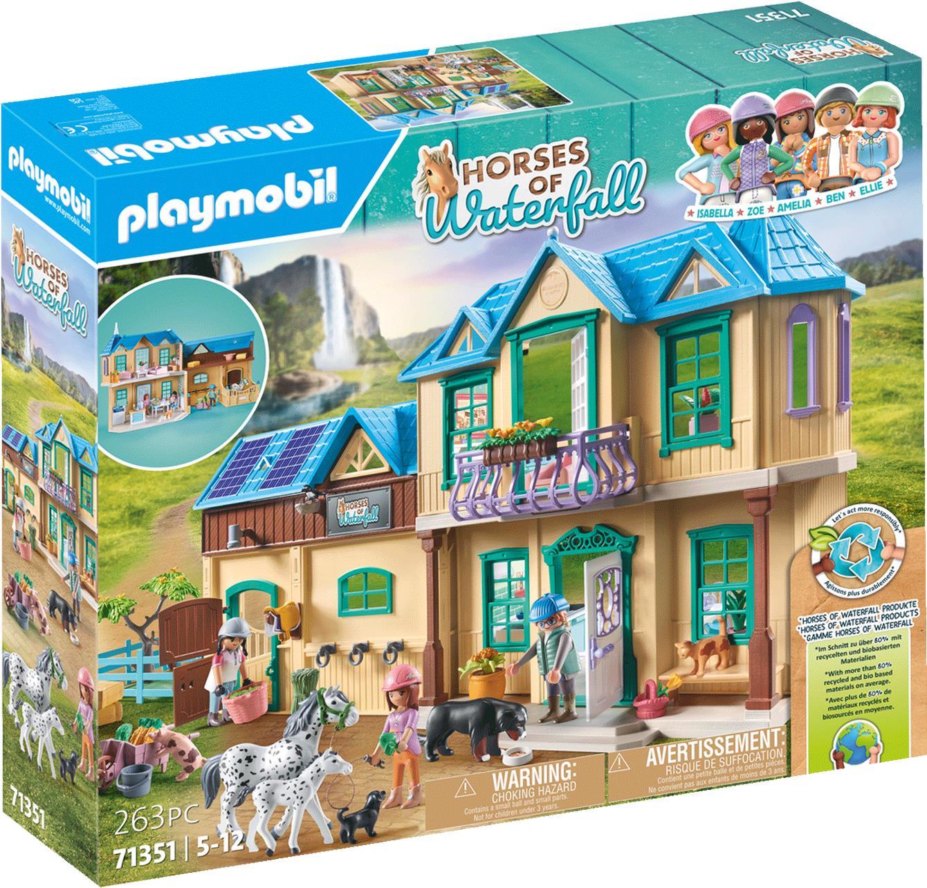 Playmobil Horses of Waterfall Waterfall Ranch. Typ: Bauernhof, Empfohlenes Alter in Jahren (mind.): 5 Jahr(e), Empfohlenes Alter in Jahren (max.): 12 Jahr(e), Produktfarbe: Mehrfarbig (71351)