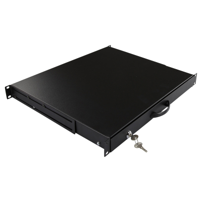 Lanview by Logon RAD100BL 1U 19" Rack-Tastaturschublade Abschließbar Schwarz, RAL 9005