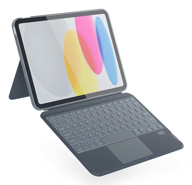 Epico Backlit Keyboard Case iPad 10,2" Grau