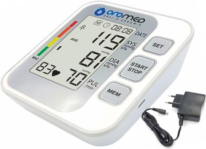 Oromed Elektronisches Blutdruckmessgerät ORO-N5 Classic+Netzteil (ORO-N5)