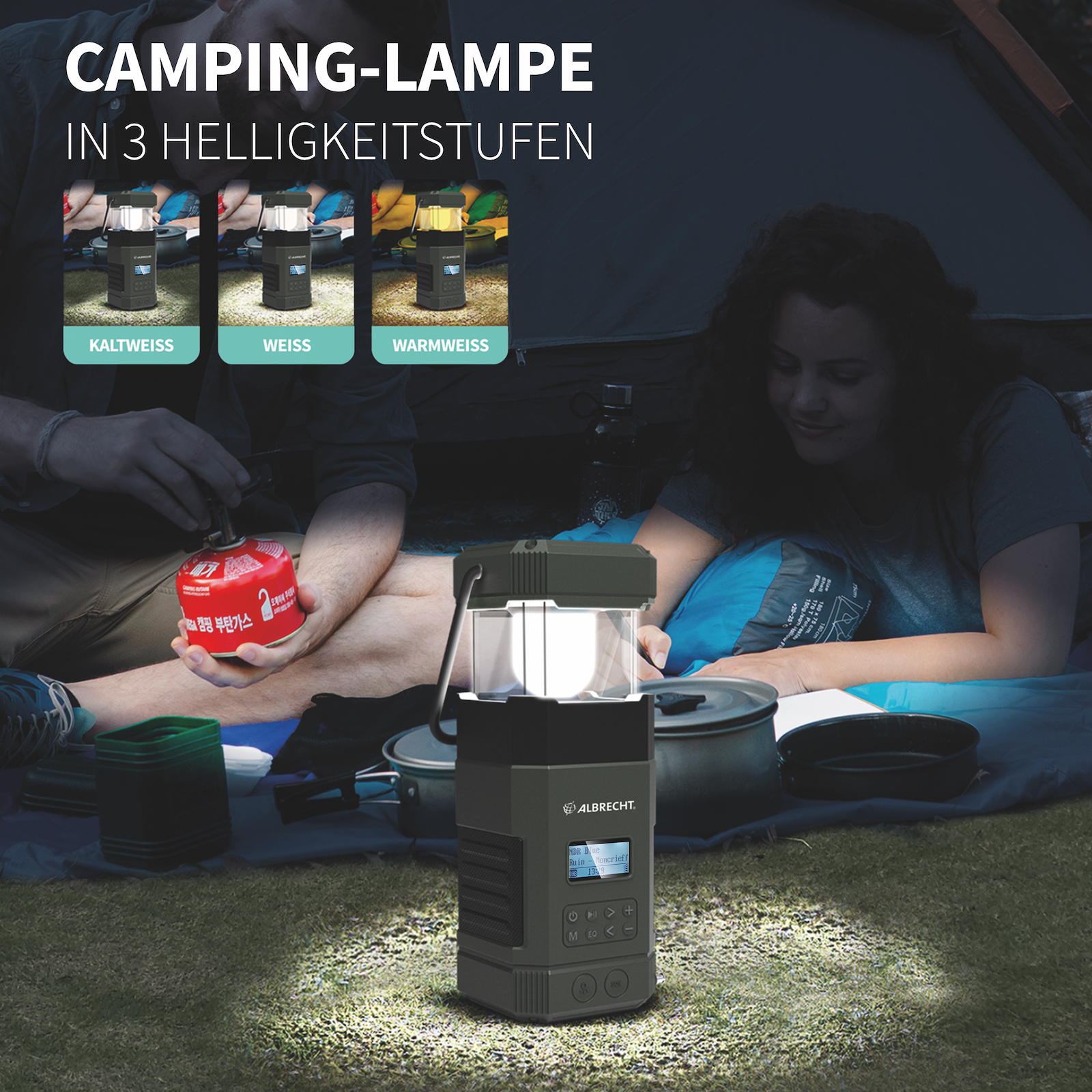 Albrecht DR 114 DAB+ Campingradio Schwarz