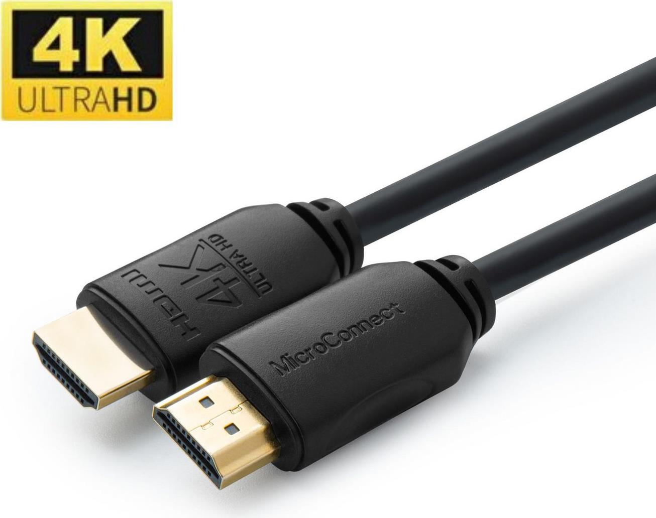 Microconnect MC-HDM191920V2.0. Kabellänge: 20 m, Anschluss 1: HDMI Typ A (Standard), Steckverbinder 1 Geschlecht: Männlich, Anschluss 2: HDMI Typ A (Standard), Steckverbinder 2 Geschlecht: Männlich, Beschichtung Steckerkontakte: Gold, HDMI-Version: 2.0, 3D, Maximale Auflösung: 3840 x 2160 Pixel, Datenübertragungsrate: 10,2 Gbit/s, Audio Return Channel (ARC), Produktfarbe: Schwarz (MC-HDM191920V2.0)