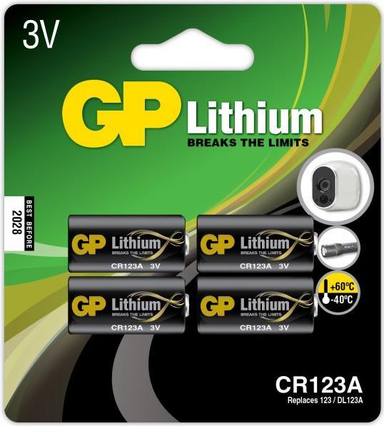 GP Batteries Lithium CR 123A Einwegbatterie CR123A Lithium-Manganese Dioxide (LiMnO2) (102033)