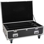 ROADINGER Flightcase PRO 4x LED BAR-8 SWING mit Rollen schwarz max. 50 kg