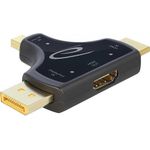 DeLOCK 7,60cm (3") 1 Monitor Adapter with HDMI / DisplayPort / mini DisplayPort in to HDMI out with 4K 60 Hz (64059)