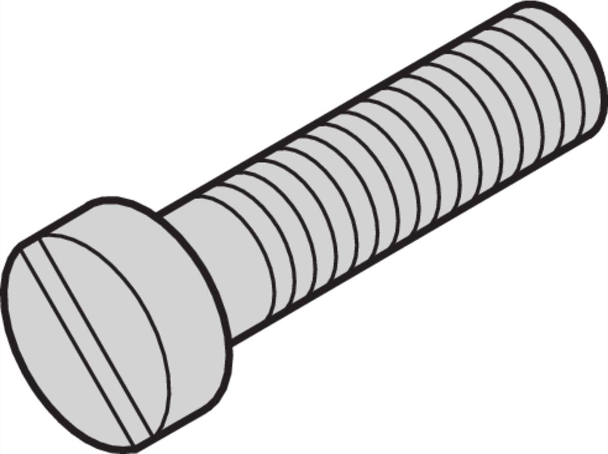 SCHROFF Zylinderkopfschraube mit Schlitz - ZYL.SCHRAUB.M2,5X16/84 100ST (21100150)