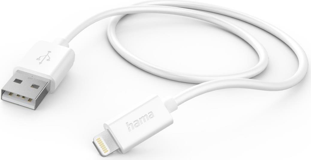 Hama Ladekabel, USB-A - Lightning, 1 m, Weiß (00201579)