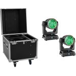 EUROLITE Set 2x LED IP TMH-W285 Hypno Moving-Head Wash + Flightcase mit Rollen (20001069)