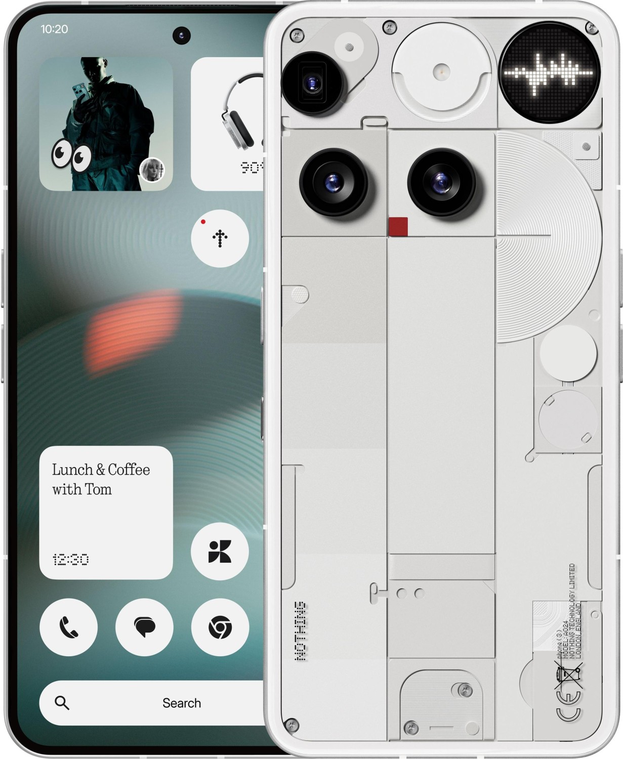 Nothing Phone (3) Smartphone 512GB 16GB RAM weiß Triple-Kamera 5150mAh Android (A10000025)