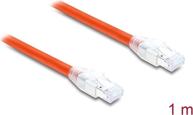 Delock RJ45 Netzwerkkabel Cat.8.1 S/FTP 1 m bis 40 Gbps orange (81180)