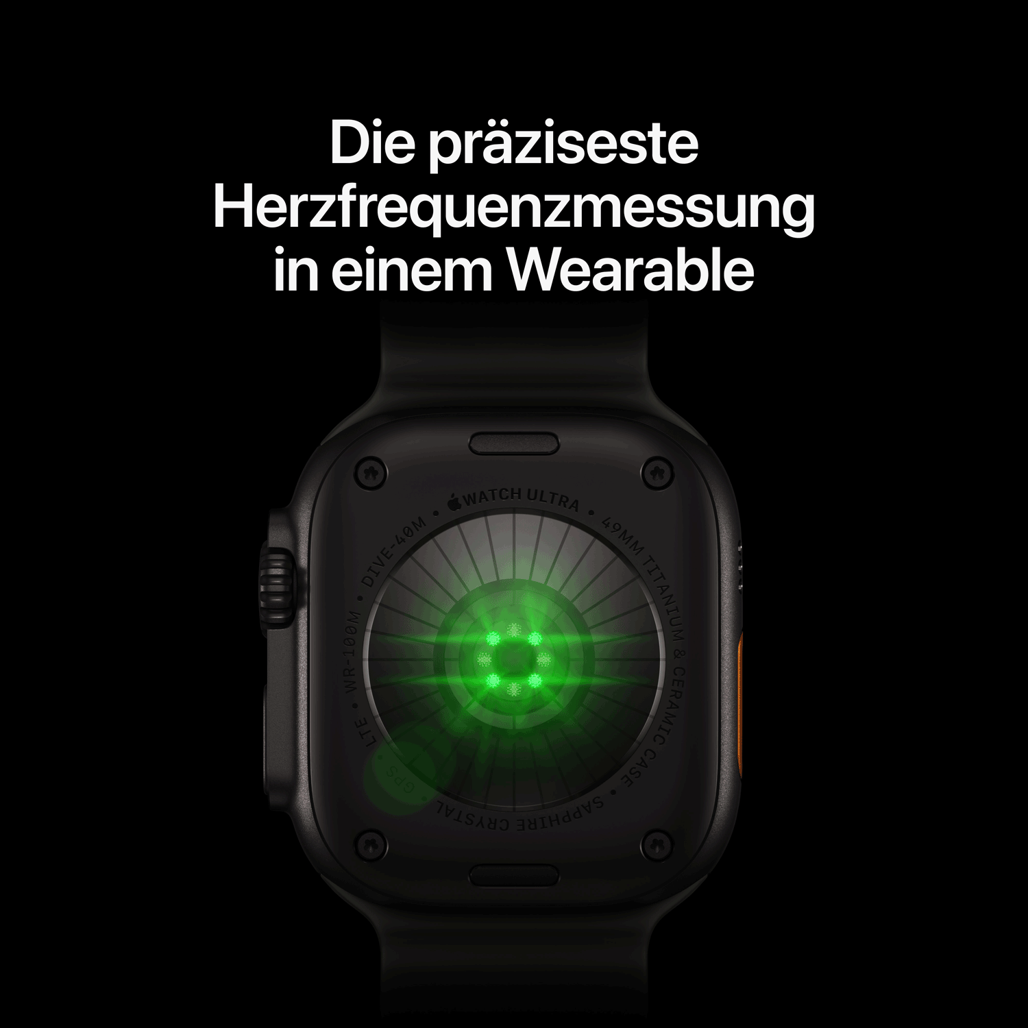 Apple Watch Ultra 4 GPS + Cellular 49mm Titangehäuse Schwarz mit Trail Loop Burgunder - S/M