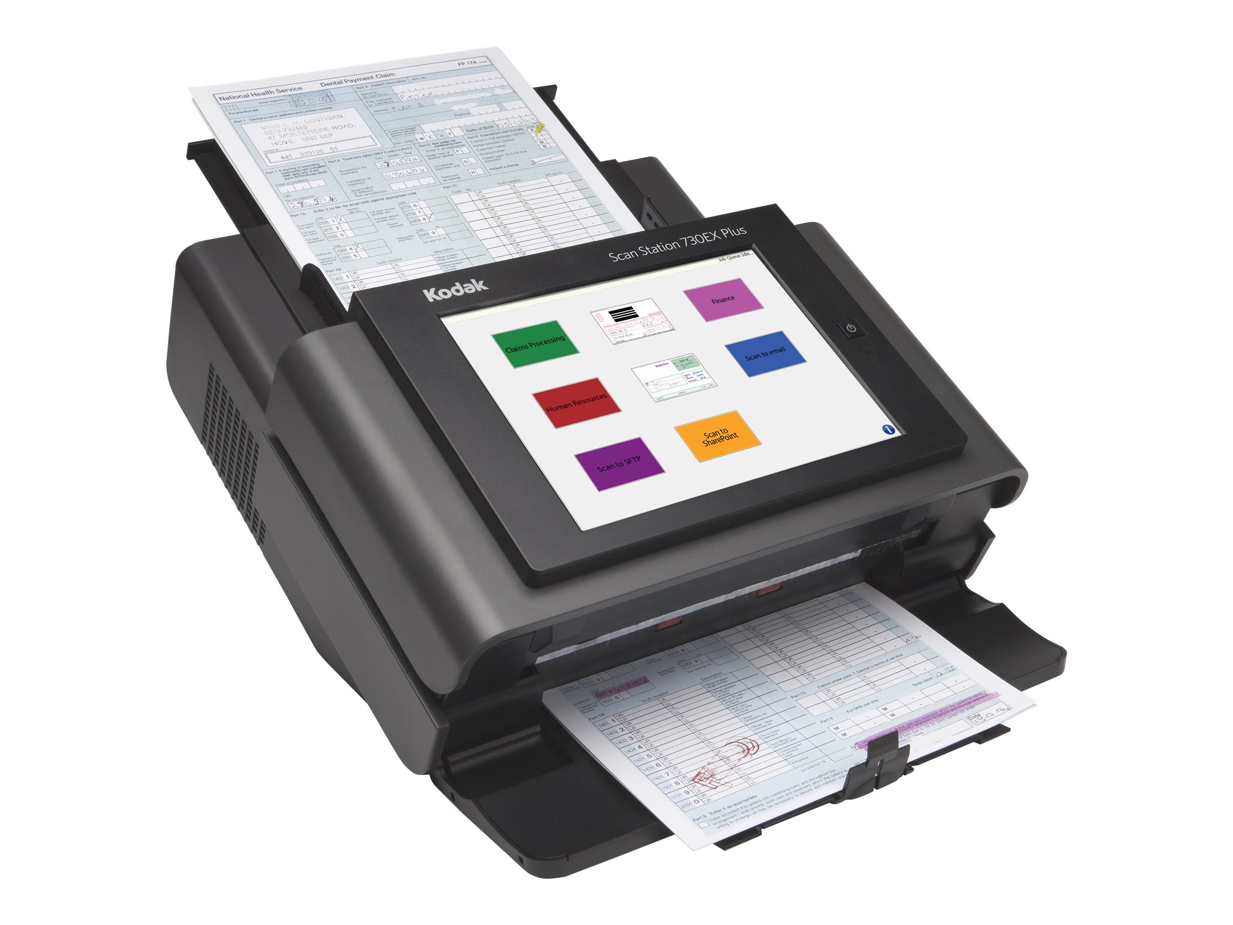 Kodak Scan Station 730EX Plus A4 Netzwerk-Dokumentenscanner Duplex 70 ppm 600 dpi LCD-Touchdisplay Schwarz