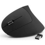 MediaRange ergonomische Maus optisch kabellos für Linkshänder schwarz (MROS233)