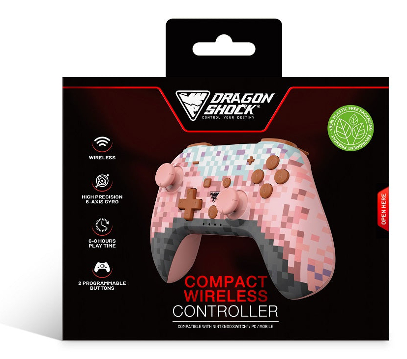DragonShock PopTop Wireless Gamepad Pink