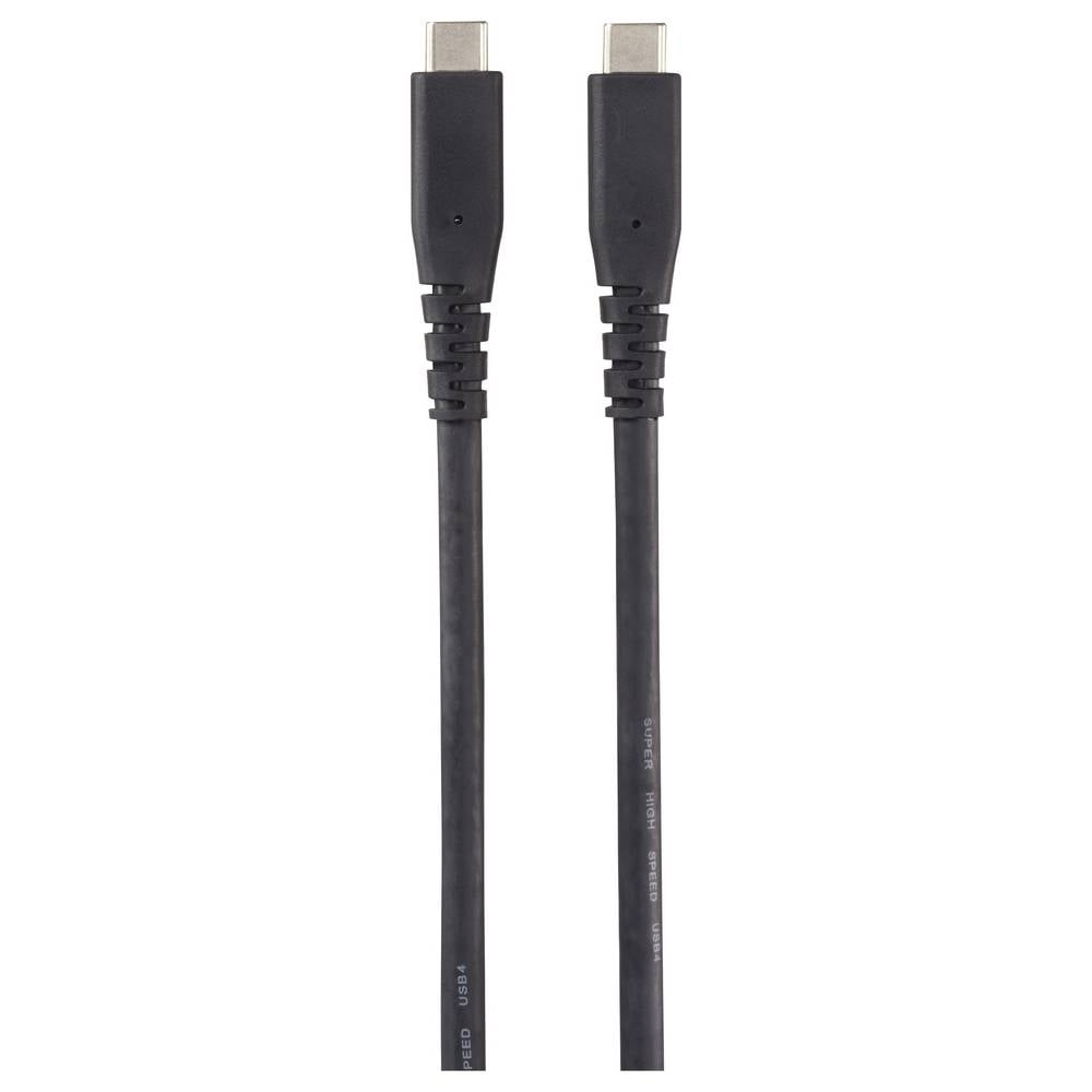 Renkforce USB4 USB-C Kabel 1 m Schwarz