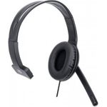 MANHATTAN Mono USB-Headset Ohrumschließendes Design (Over-Ear), Ohrmuschel einseitig, kabelgebunden, USB-A-Stecker, integrierte Lautstärkeregelung, verstellbares Mikrofon, schwarz (179874)