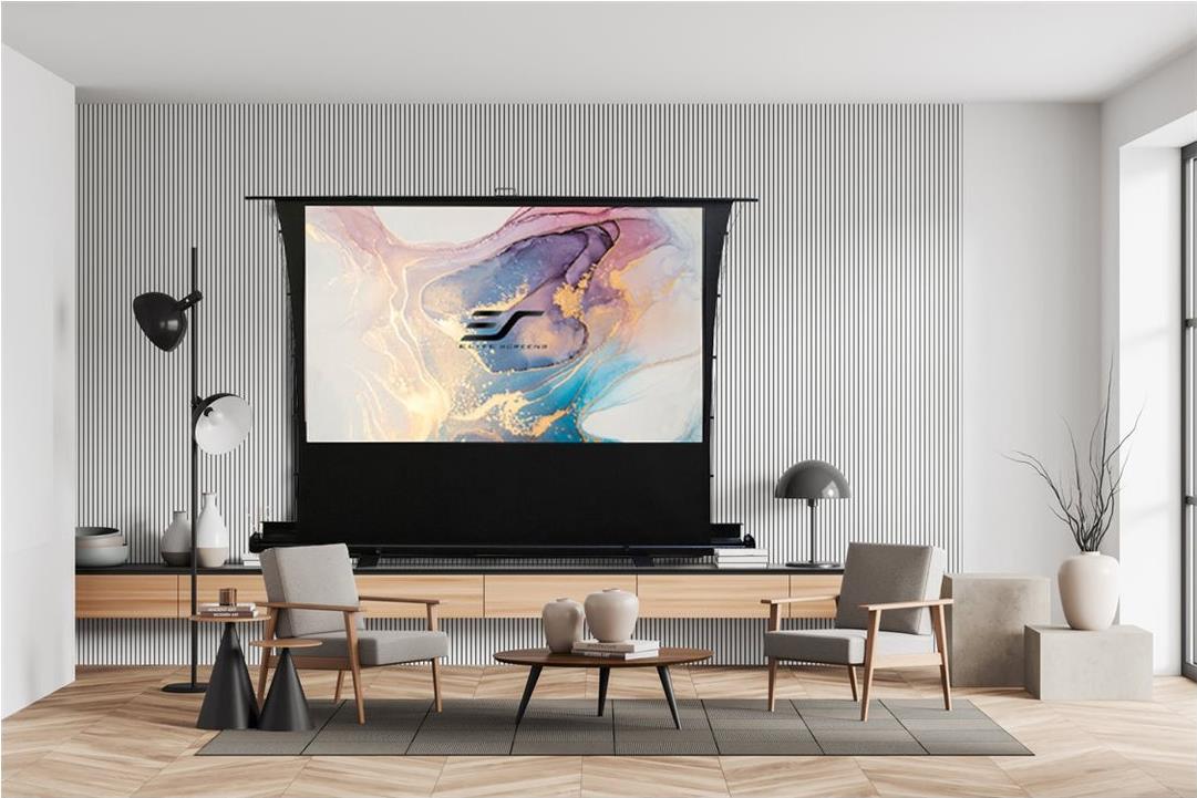 Elite Screens ezCinema Tab-Tension Projektionsleinwand 92" 16:9 Schwarz