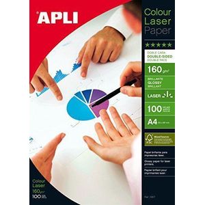 agipa Laser-Foto-Papier, DIN A4, 160 g/qm, hochglänzend beidseititg bedruckba...