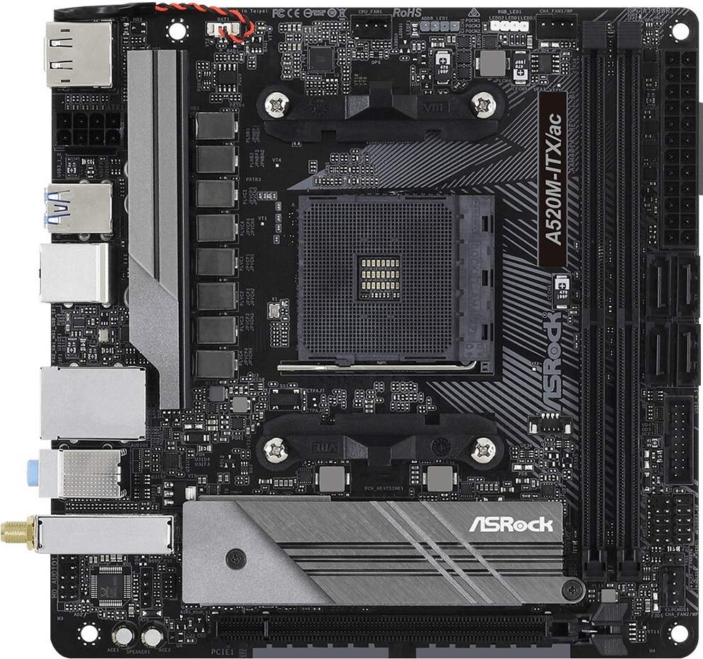 ASRock A520M-ITX/ac Mini-ITX Mainboard Socket AM4 AMD A520