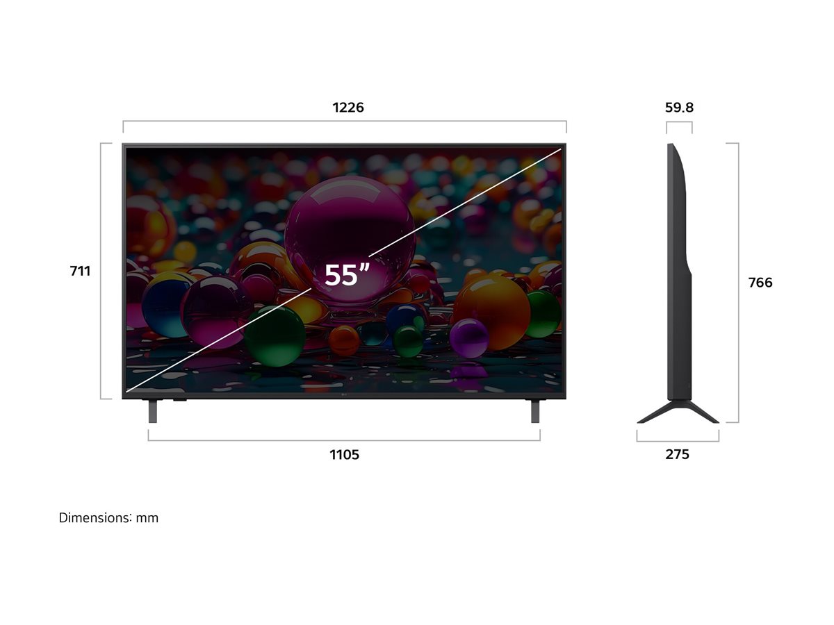 LG UA75 Series 55UA75006LA 55" 4K UHD LED-Fernseher Schwarz