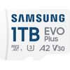 Samsung EVO Plus MB-MC1T0SA - Flash-Speicherkarte (microSDXC-an-SD-Adapter inbegriffen) - 1TB - A2 / Video Class V30 / UHS-I U3 / Class10 - microSDXC UHS-I (MB-MC1T0SA/EU)
