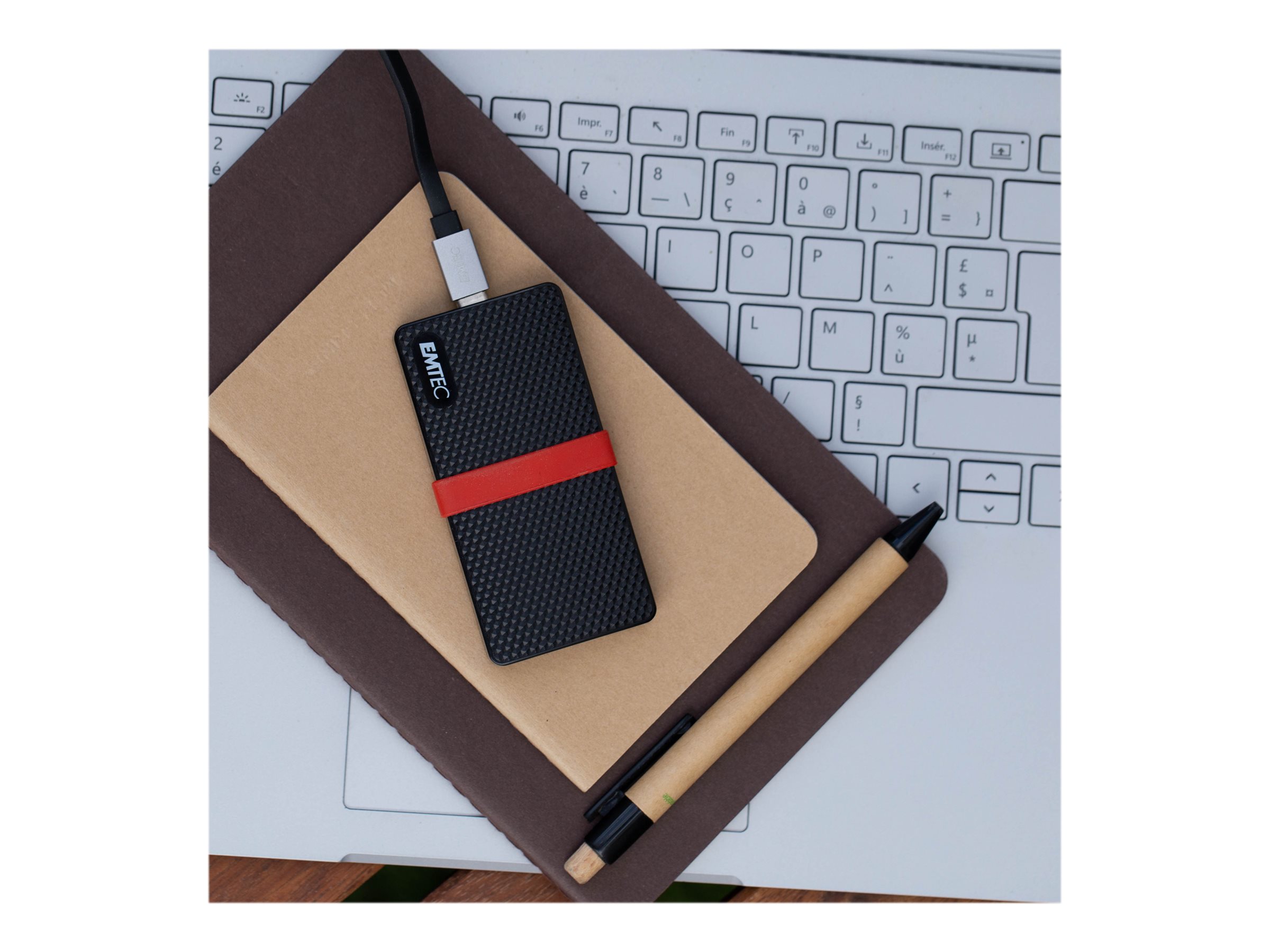 Emtec SSD Power Plus X200 1 TB SSD Schwarz, Rot