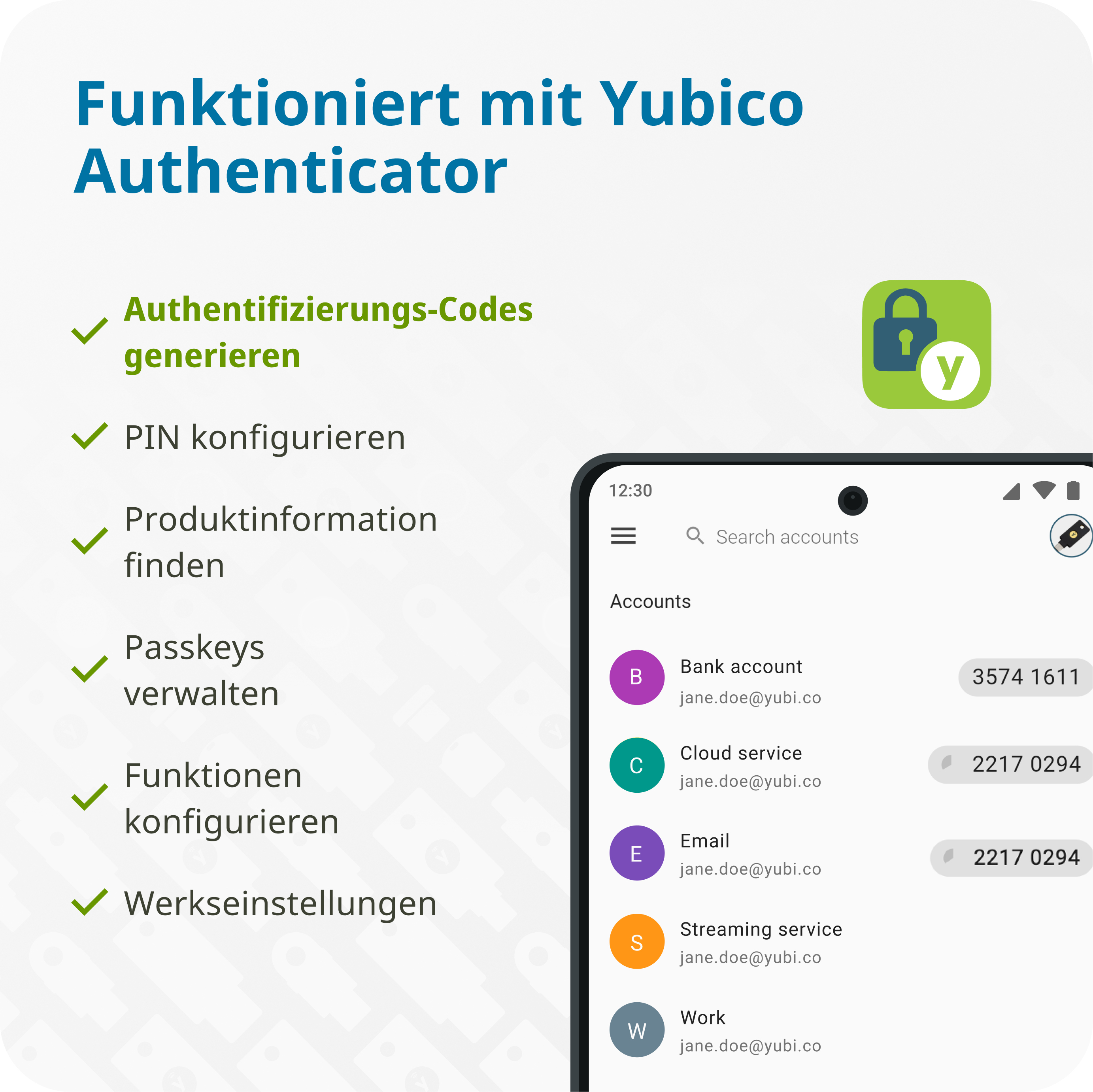 Yubico YubiKey 5C USB-C Sicherheitsschlüssel Schwarz