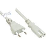Euro-Netzkabel Euro-Stecker Typ C (gerade) an C7/Euro 8 Buchse (gerade), grau, 0,75 mm², 3 m, Good Connections® (P0370-GR030)