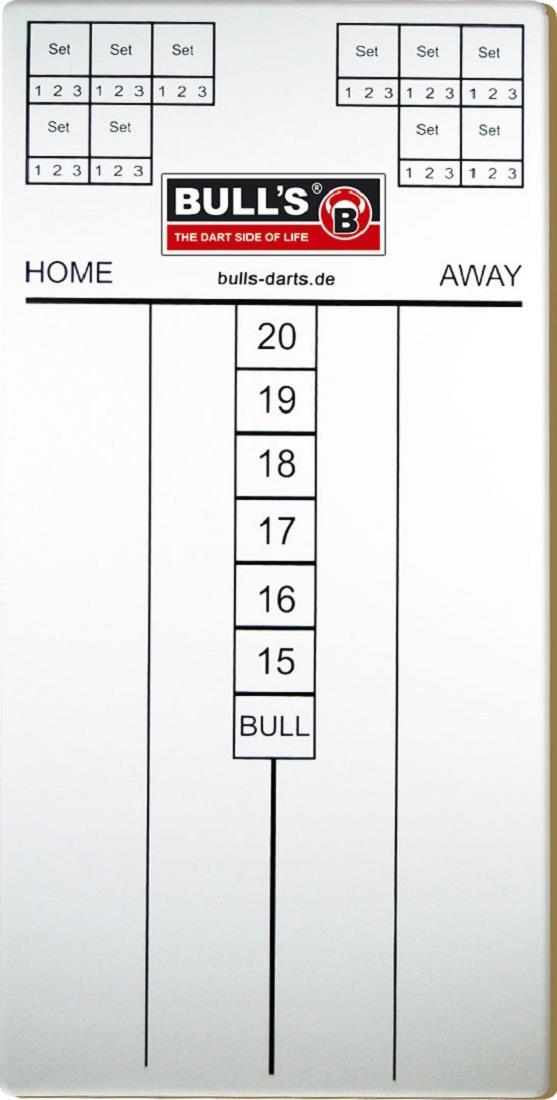 BULL'S 1 BULL'S Markerboard Masterscoreboard 30 x 60 cm (67307)