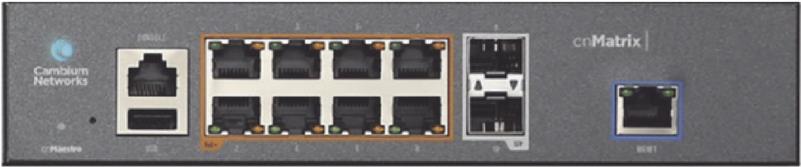 Cambium Networks cnMatrix EX1010-P Managed L2/L3 Gigabit Ethernet (10/100/1000) Power over Ethernet (PoE) 1U Schwarz (MX-EX1010PXA-E)