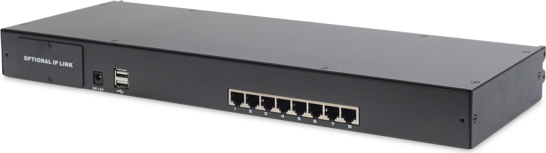 Digitus Professional DS-72211-4GE KVM-Konsole 19" 8-Port Cat 5 Schwarz
