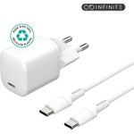 eSTUFF ES637600. Aufladetyp: Drinnen, Energiequelle: AC, Aufladekompatibilität: Smartphone, Tablet. Eingangsspannung: 100 - 240 V, Maximale Ausgangsspannung: 12 V. Anzahl USB 2.0 Anschlüsse: 1, USB Typ-C Anzahl Anschlüsse: 1. Kabellänge: 1,5 m, Produktfarbe: Weiß (ES637600)