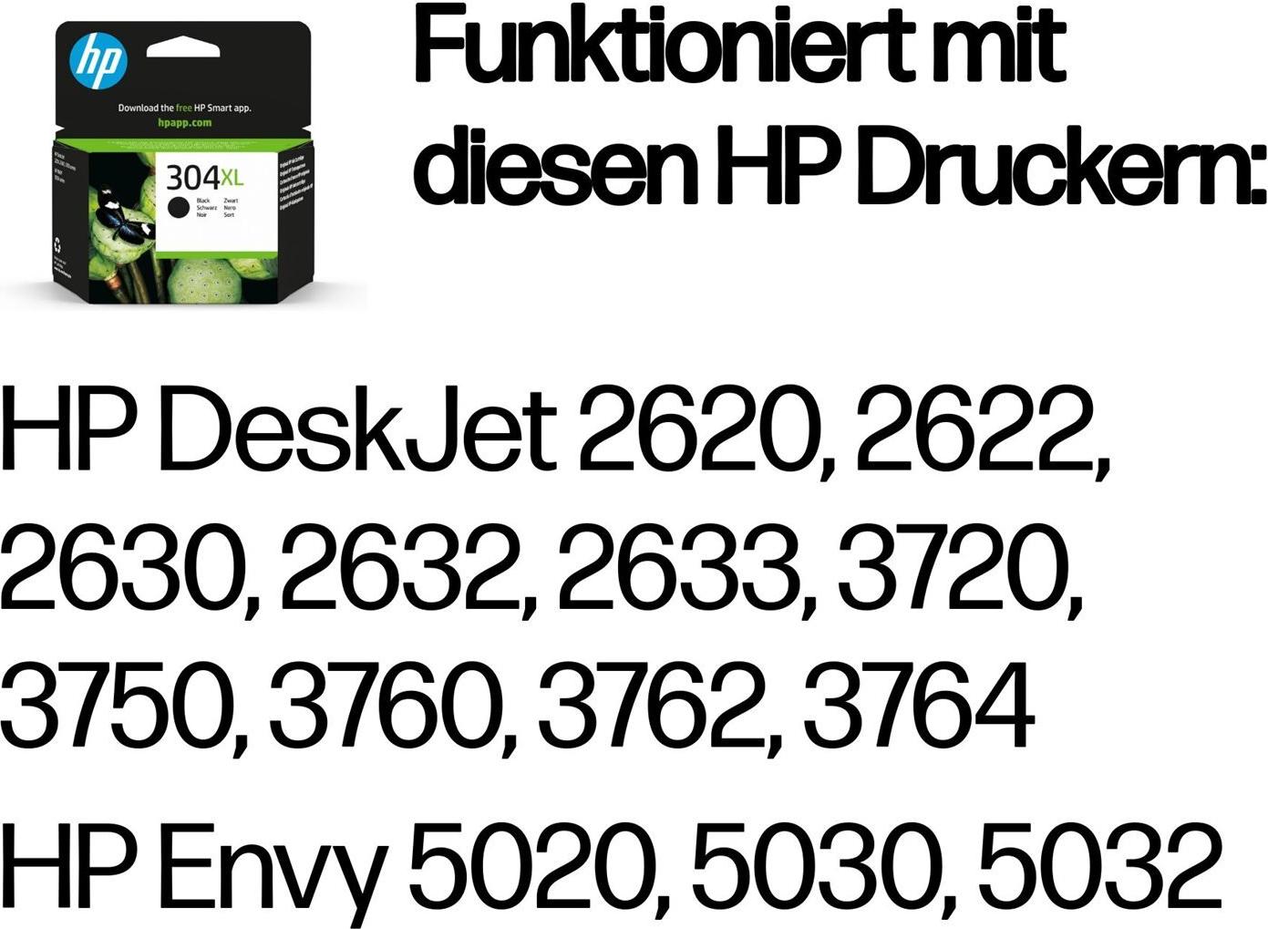 HP 304XL - Hohe Ergiebigkeit - Schwarz - Original - Tintenpatrone