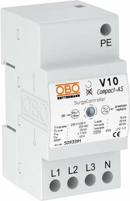 Überspannungsableiter V10 Compact-AS 255V mit Akustiksignal (5093391)