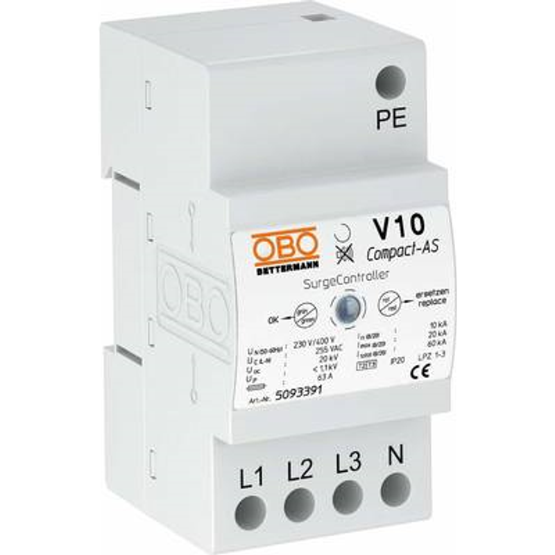 Überspannungsableiter V10 Compact-AS 255V mit Akustiksignal 5093391
