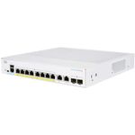 Cisco Business 250 Series CBS250-8PP-E-2G - Switch - L3 - Smart - 8 x 10/100/1000 (PoE+) + 2 x Kombi-SFP - an Rack montierbar - PoE+ (45 W)