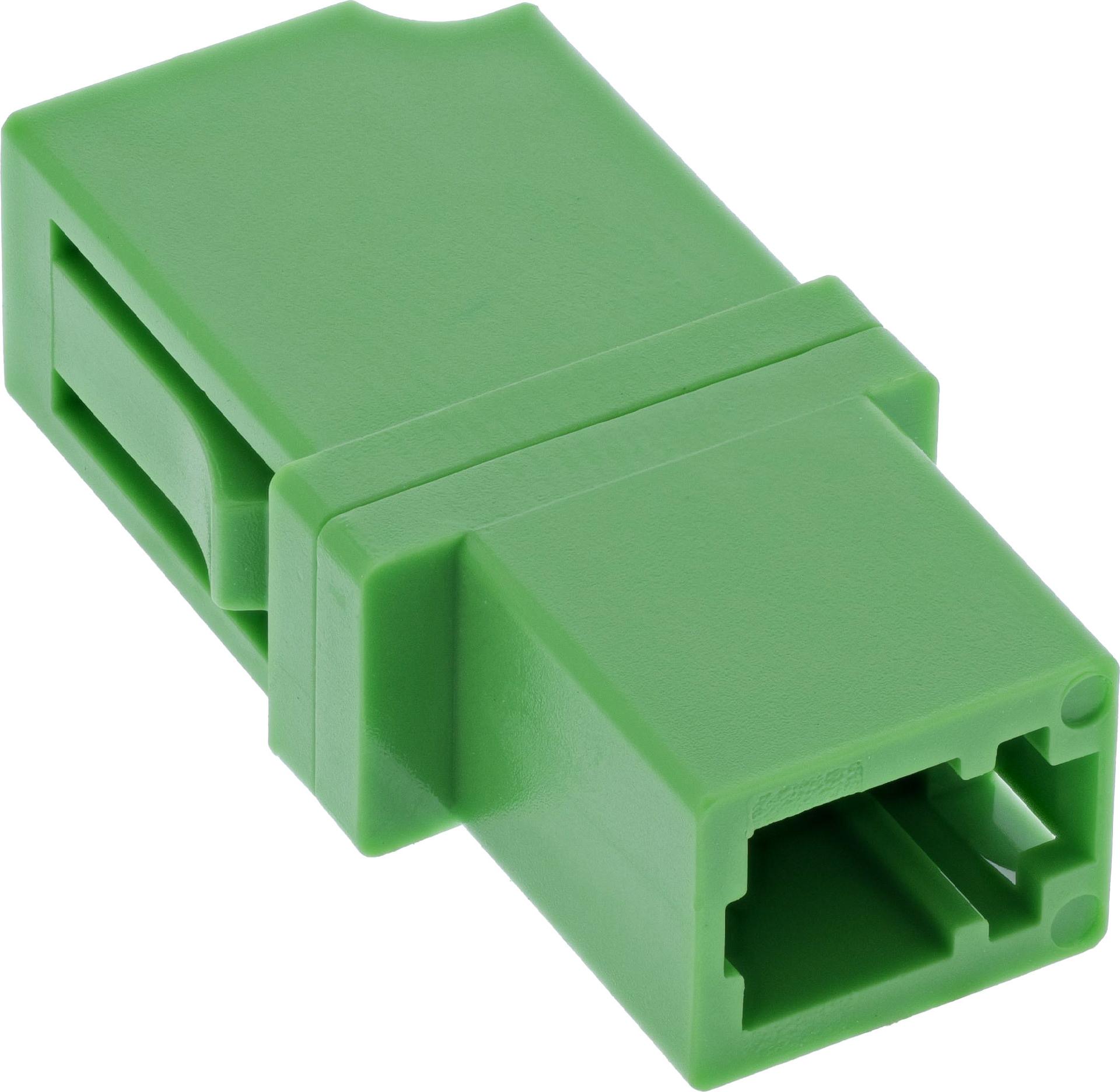 InLine® LWL Kupplung, Simplex LC/LC, singlemode, grün, Keramik-Hülse (FTTH) (89989S)