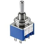 Wentronic Goobay Kippschalter Miniatur, Blau - EIN-AUS-EIN, mit Lötösen (10023)