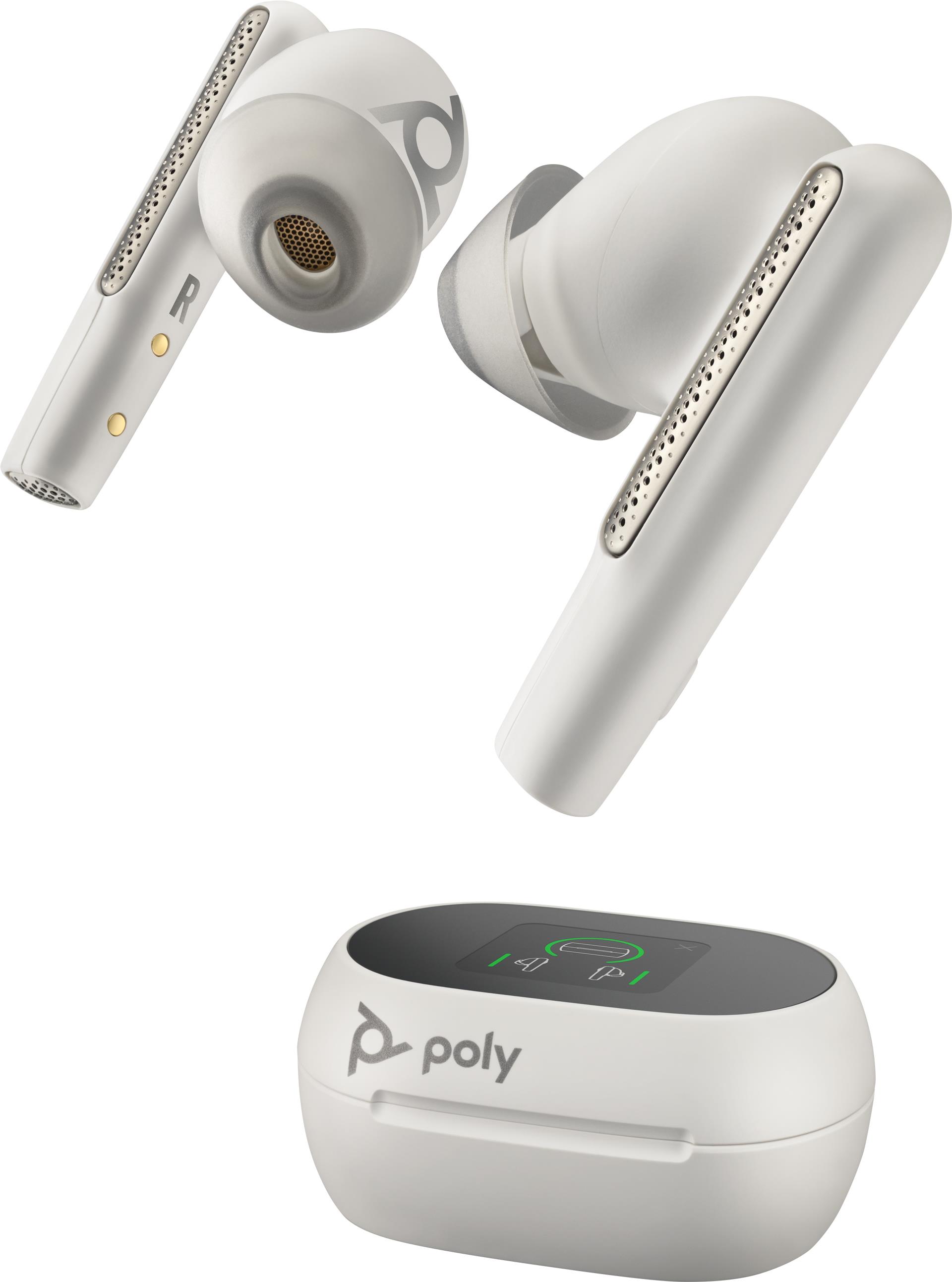 HP Poly Voyager Free 60+ UC Kopfhörer Kabellos im Ohr Anrufe/Musik USB Typ-A Bluetooth Weiß (7Y8G5AA)