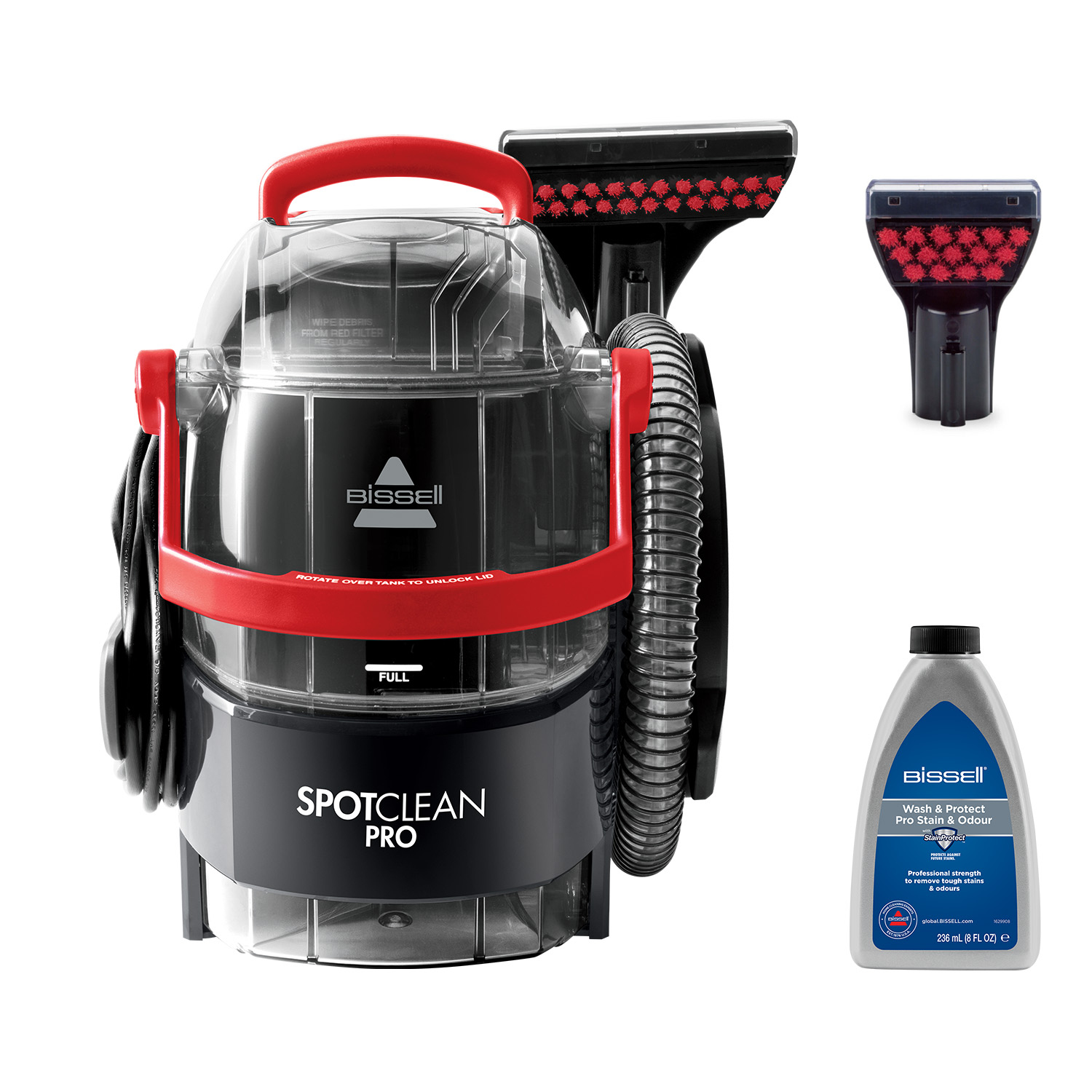 Bissell SpotClean Pro 1558N Teppichreiniger 750 W Rot/Schwarz