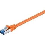 Wentronic Goobay CAT 6a Patchkabel, S/FTP (PiMF), Orange, 1 m - LSZH halogenfrei, Kupfer (93683)