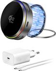 4smarts Qi2 25W / MagSafe Ladegerät-Set mit Kühlung, RGB -grau (541761)
