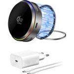 4smarts Qi2 25W / MagSafe Ladegerät-Set mit Kühlung, RGB -grau (541761)