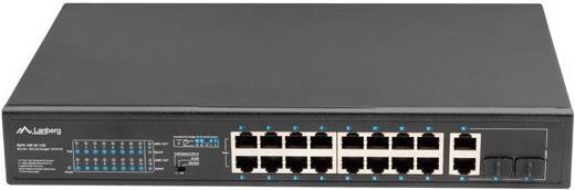 Lanberg RSFE-16P-2C-150 Netzwerk-Switch Unmanaged Gigabit Ethernet (10/100/1000) Power over Ethernet (PoE) 1U Schwarz (RSFE-16P-2C-150)